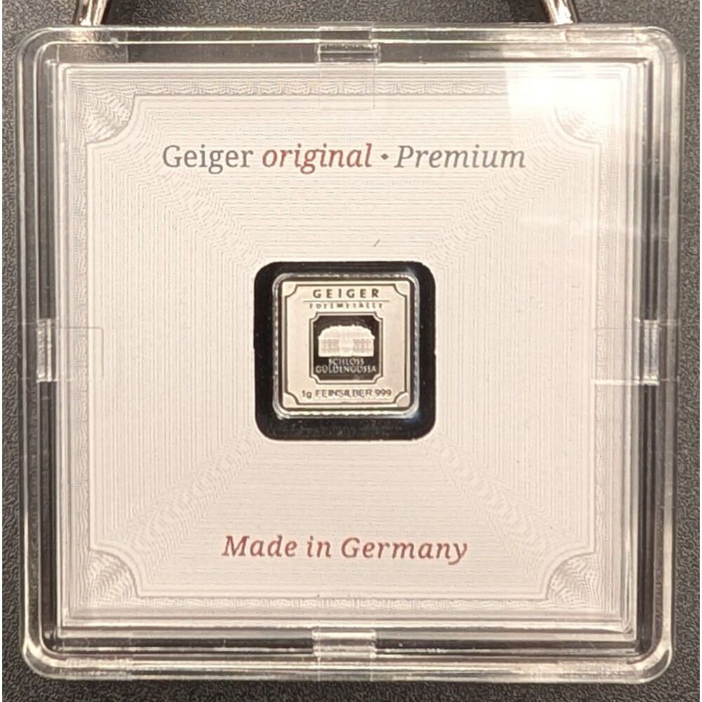 Geiger 1g .999 Fine Silver Bar • Certificate • Sealed • UMM Finds
